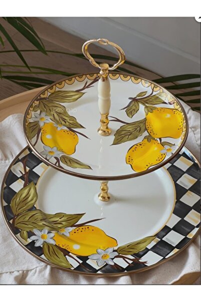 ozbience İki Katlı Emaye Kurabiyelik, Şık ve Pratik Saklama Çözümü