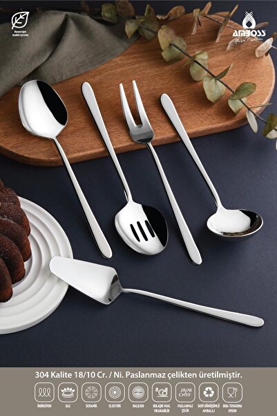ozbience Lapis 5 Piece Serving Set, Elegant and Stylish Design, Practical Use