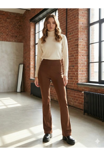 ekawholesale Spanish Style Leggings Brown