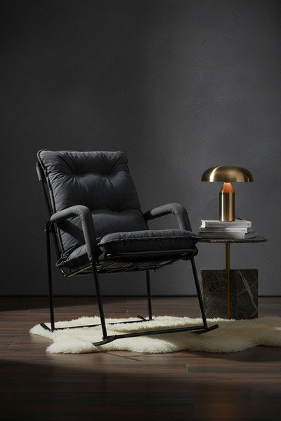 AVYNA BLACKLINE™ Sallanır Dinlenme Koltuğu, Premium TV Koltuğu, Balkon, Bahçe...