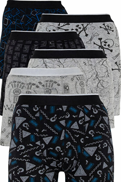 BEYAZTOPTAN Men's 6-Piece Lycra Mixed Pattern Boxers