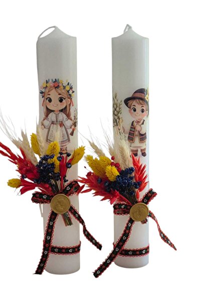 kasa Lumanarilor Set of 2 traditional wedding candles