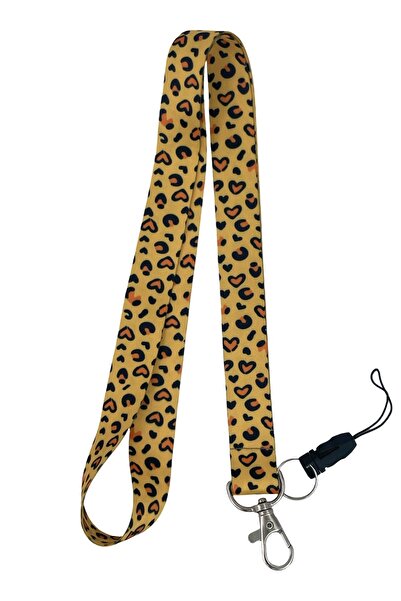 StormiStoretr Sarı Leopar Boyun ipi Yaka Kartı Askı ipi Telefon Askısı