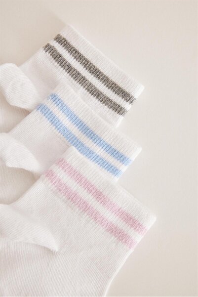 Perspective Women Secret White 3-Piece Ankle-Length Socks Set