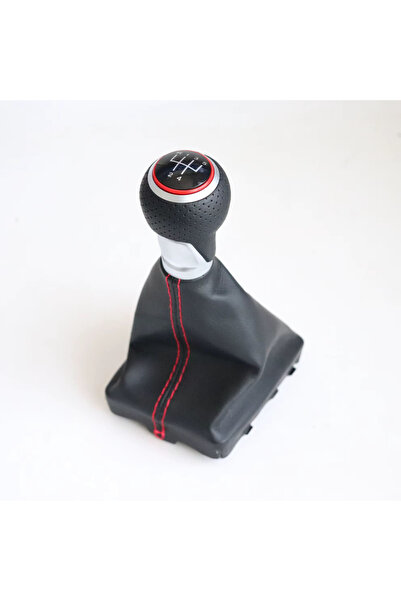 AutoMIV Gear Shift Knob Audi A4 B6/B7 Red Stitching