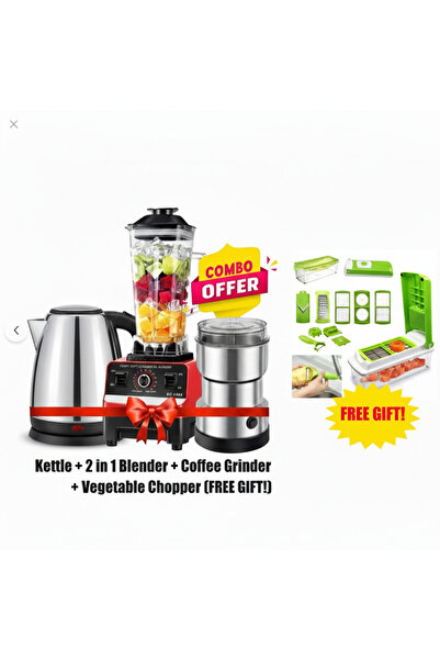 Generic 3-piece set: 8500W high-speed blender + 300ml coffee grinder + 1.8L k...