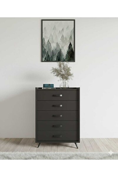 FUHO Evi 5 Çekmeceli Şifonyer Beyaz