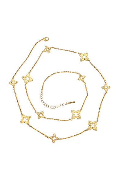 neslyaccessories قلادة ذهبية طويلة VIP بطول 100 سم