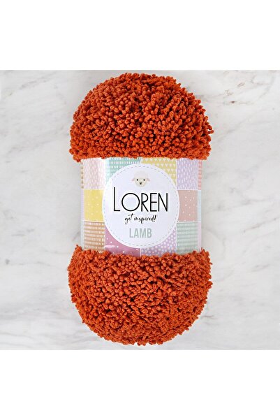 Nemere خيط صوف الحملان المنسوج يدويًا بالقرفة - R035 من NemereHome