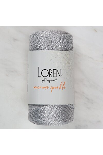 Twin Store Macrame Sparkle Silvery Gray Hand Knitting Yarn - Rm 6