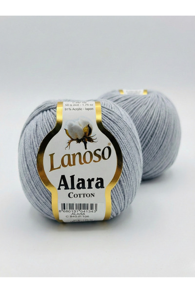 Lanoso Alara Cotton 50 Gr. Amigurumi, Punch, Bebek Örgü İpi Renk Kodu:940