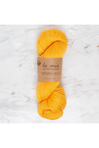 Nemere خيط صوف طبيعي أصفر للحياكة اليدوية - L877 - 34401 NemereHome