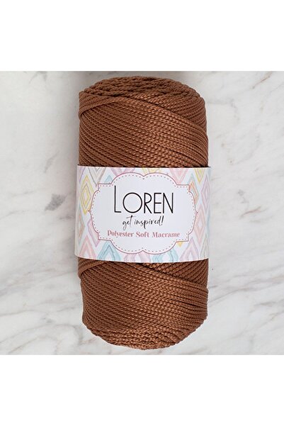 Leyaton Loren Polyester Soft Macrame Brown Hand Knitting Yarn - Lm033 - 34439...