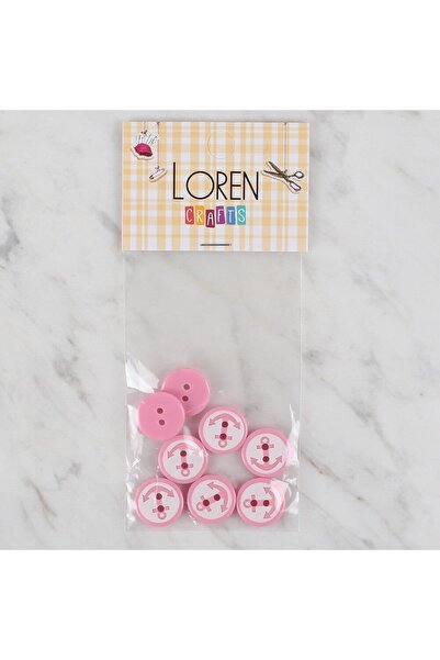 Leyaton لورين كرافتس 8 قطع أزرار وردية اللون - 608 LWLHM-YTRS345