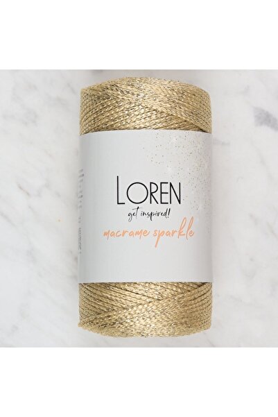 Leyaton لورين ماكرامي سباركل سيملي أصفر ذهبي محبوك يدويًا LWLHM-YTRS345