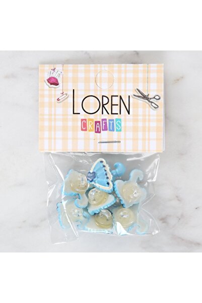 Leyaton أزرار لورين كرافتس بيبي بلو 8 قطع - 3010 LWLHM-YTRS345