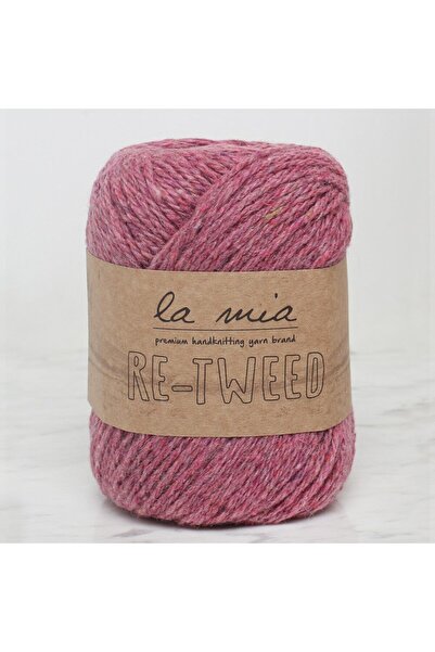 Twin Store خيوط الحياكة اليدوية La Mia Re-Tweed Dusty Rose Melange - L140 - 3...