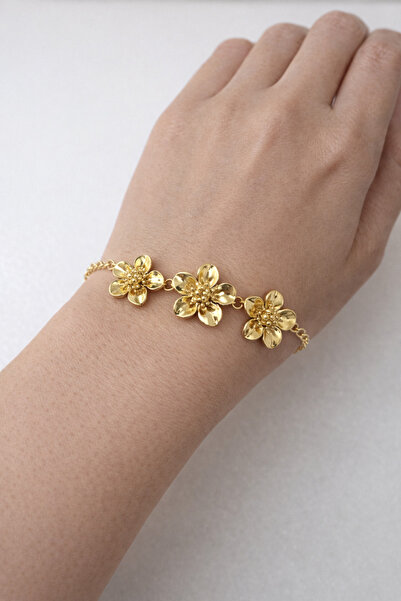 Girift Vintage سوار ذهبي مزين بزهرة يينت
