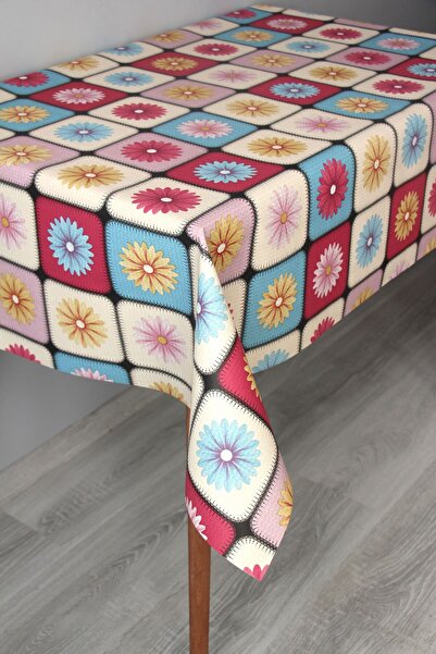 DDHOME Τραπεζομάντηλο από ίνες PVC που σβήνειται 1249-Kareçiçekler