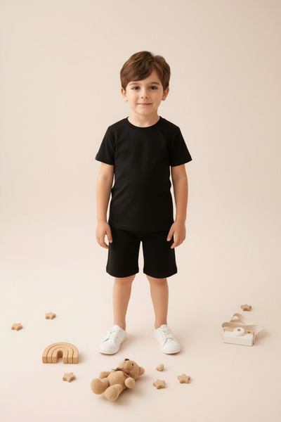 Mügerella Boy's 100% Cotton T-Shirt/Tshirt and Boy's Shorts Set Together