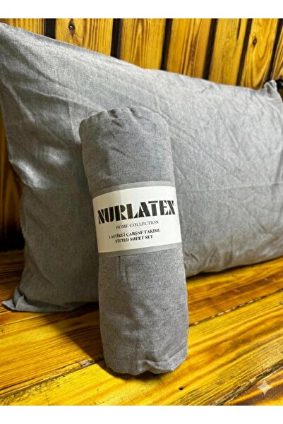 NURLATEX King Size Solid Color Elastic Sheet Set - 180 X 200