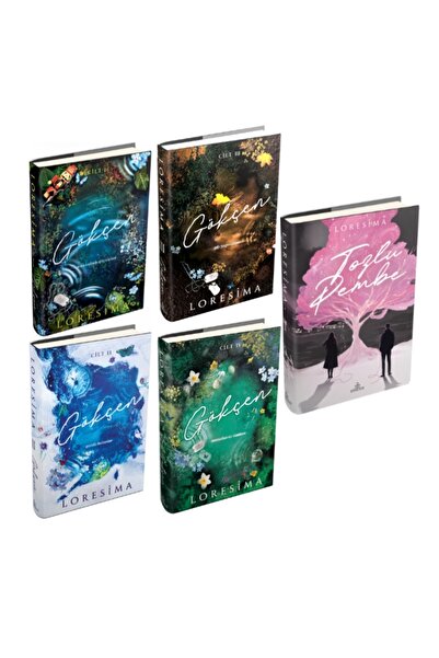 Ephesus Yayınları Gökçen 1, 2, 3, 4 Tozlu Pembe 1 Loresima 4 Kitap Ciltli Set