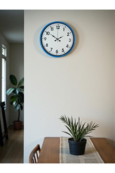 Lunaev ساعة حائط زرقاء قياسية مقاس 36 سم