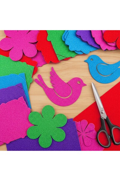Kika Artistic Glitter Cardboard 50X70 10Pcs Mixed