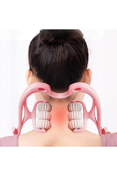 Greathings Многофункционален ръчен масажор за врат с шест колела