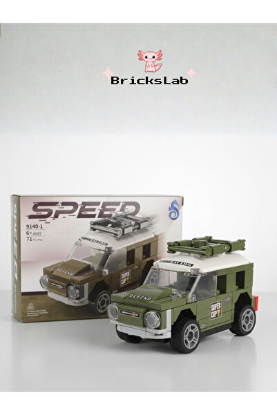 Bricks Mini Lego Çek-Bırak Off-Road SUV Araba Yapım Seti – Speed 9140-1 Haki ...