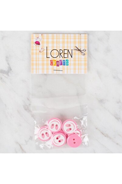 Leyaton مجموعة لورين كرافتس المكونة من 8 أزرار وردية اللون بوجه مبتسم - 541 L...