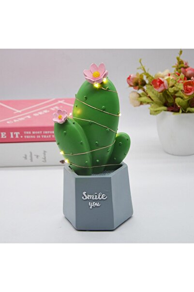 Greathings تمثال صبار مضاء بإضاءة LED لتزيين المنزل وإضاءة LED للهدايا