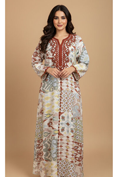 Moda Line Women's everyday jalabiya with embroidery on the collar