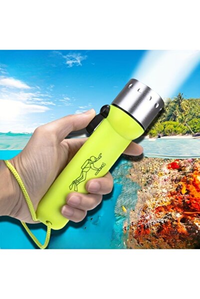 Greathings Супер ярка LED подводна фенерче за гмуркане – преносимо, водоустой...