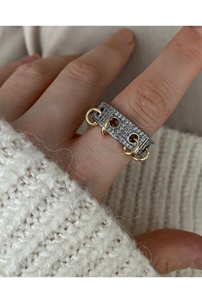 Pinery Jewels إصدار محدود - خاتم نسائي قابل للتعديل من الأسفل مرصع بالأحجار