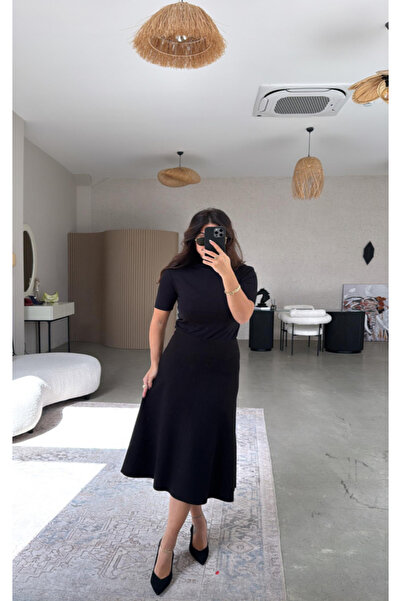 Ales Moda تنورة سيلانيك بحزام خصر مزخرف