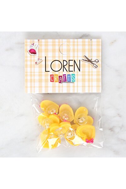 Leyaton أزرار لورين كرافتس صفراء 8 قطع - 3017 LWLHM-YTRS345