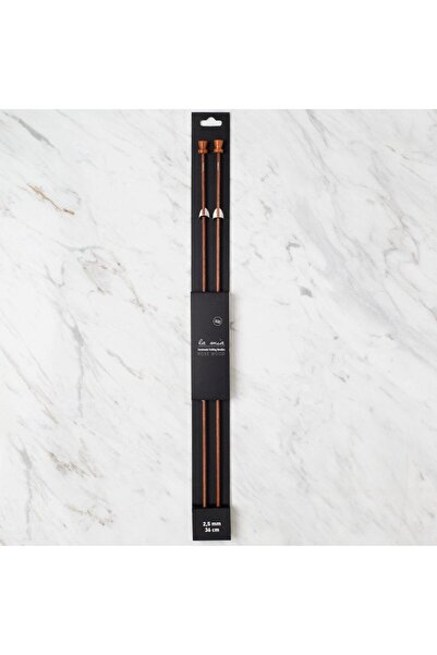 Twin Store سيخ خشب الحياكة لا ميا روزوود 2.5 مم 36 سم خشب الحياكة