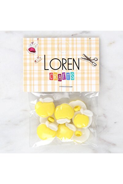 Leyaton أزرار لورين كرافتس صفراء 8 قطع - 3005 LWLHM-YTRS345