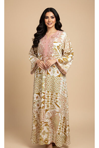 Moda Line جلابية نسائية يومية بتطريز على الياقة