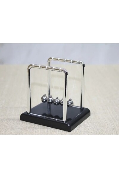 NW NessiWorld Denge Balans Newton Beşiği - 7,5x8,5 cm Metal Masaüstü Stres Gi...