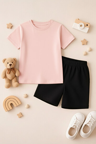 SPORTİVEA 100% Cotton Men's T-Shirt and 100% Cotton Shorts Bermuda Two-In-One...