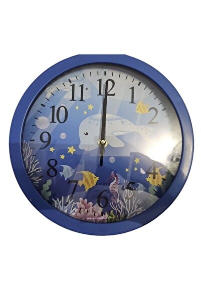 OEM Children's wall clock with marine theme, blue - Educational decor for the...