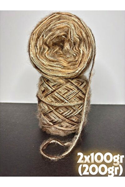 Ana&Kuzusu İplik Acı kahve, bej, soğan kabuğu ince kaşmir moher (3 kat sarım)...