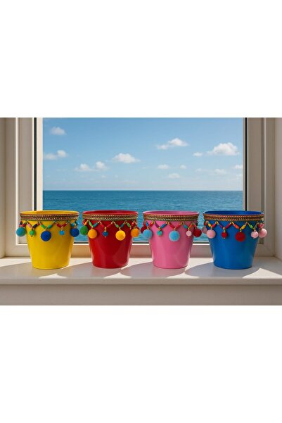 Leyaton NF Dekoratif Saksı Akdeniz PEMBE Tekli LWLHM-YTRS345