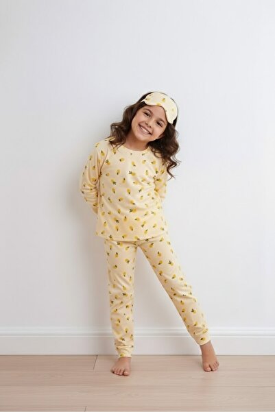 FURYATEX Patterned Long Sleeve Oversize Children's Pajama Set