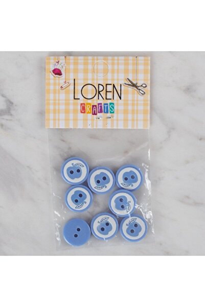 Leyaton لورين كرافتس 8 قطع من أزرار التفاحة الزرقاء - 463 LWLHM-YTRS345