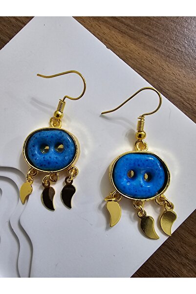 SİBEL AKSESUAR Mardin yöresel süryani gözü altın kaplama küpe