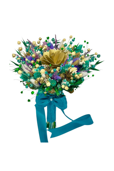 Eventissimi Buchet de Flori Mic Personalizabil cu Plante Uscate , Multicolor