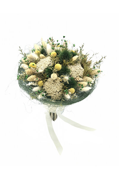 Eventissimi Flower Bouquet - Dried Plants, Multicolor, green / cream